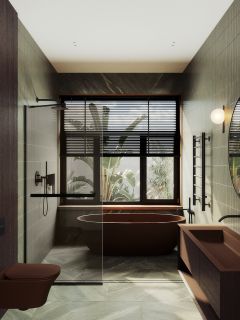 Душевая перегородка MaybahGlass MGD-727-6у 79см чёрный